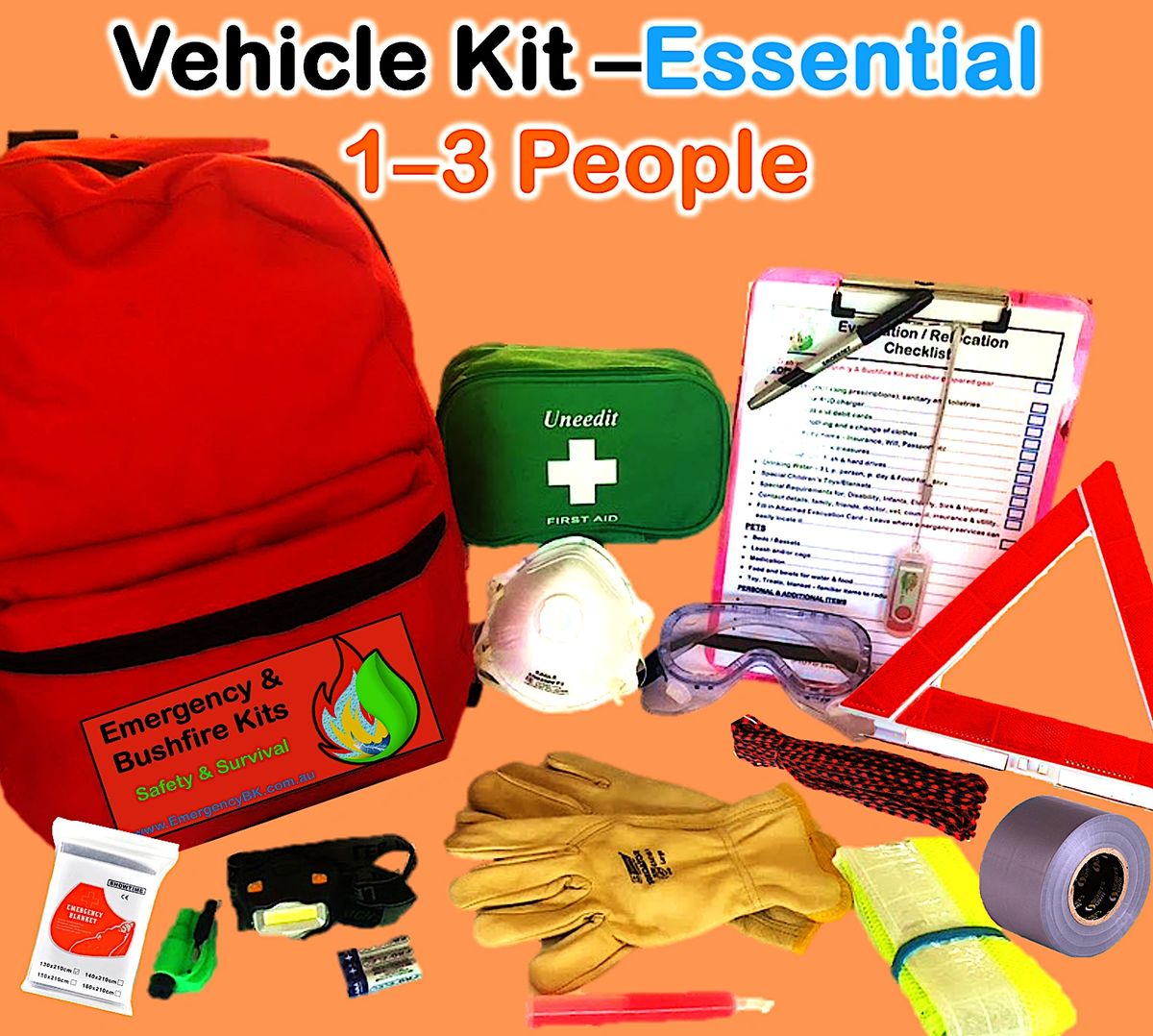 Vehicle Kit Essential 13 People (Car Emergency Kit)